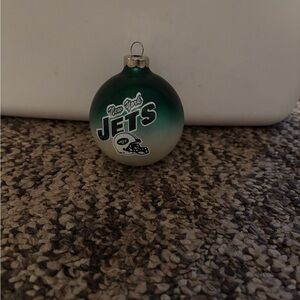 New York Jets Glass Ball Ornament